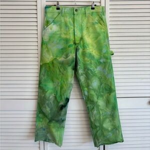Stan Ray Green Tie-Dye Carpenter Pants